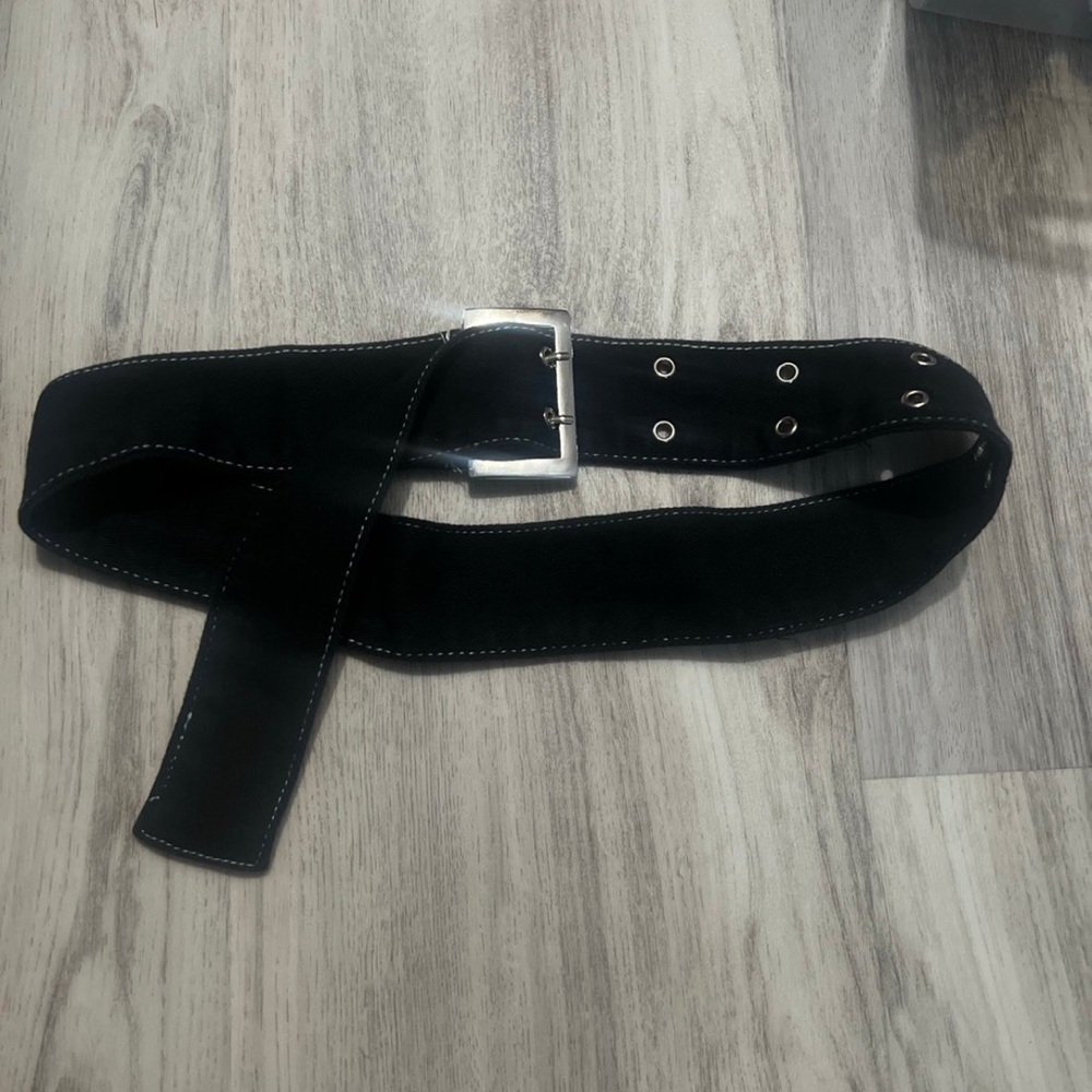 Black Belt with Silver Buckle